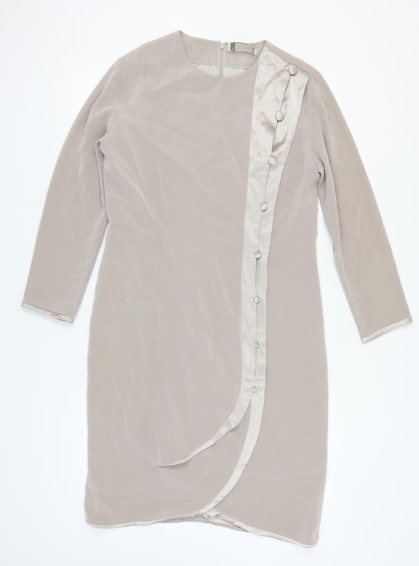 Tom Bowker Women's Beige Long Sleeve Dress Size 18