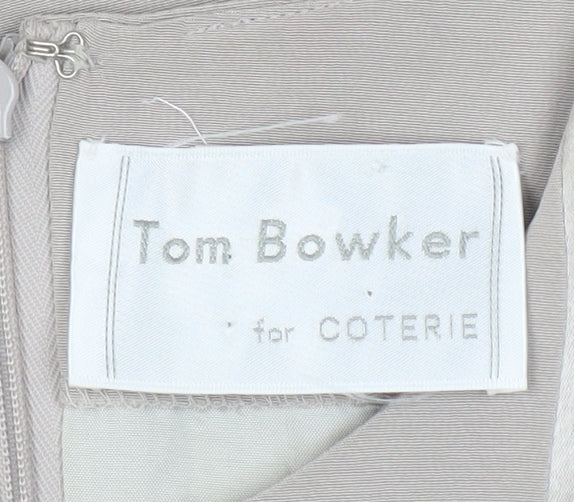 Tom Bowker Women's Beige Long Sleeve Dress Size 18