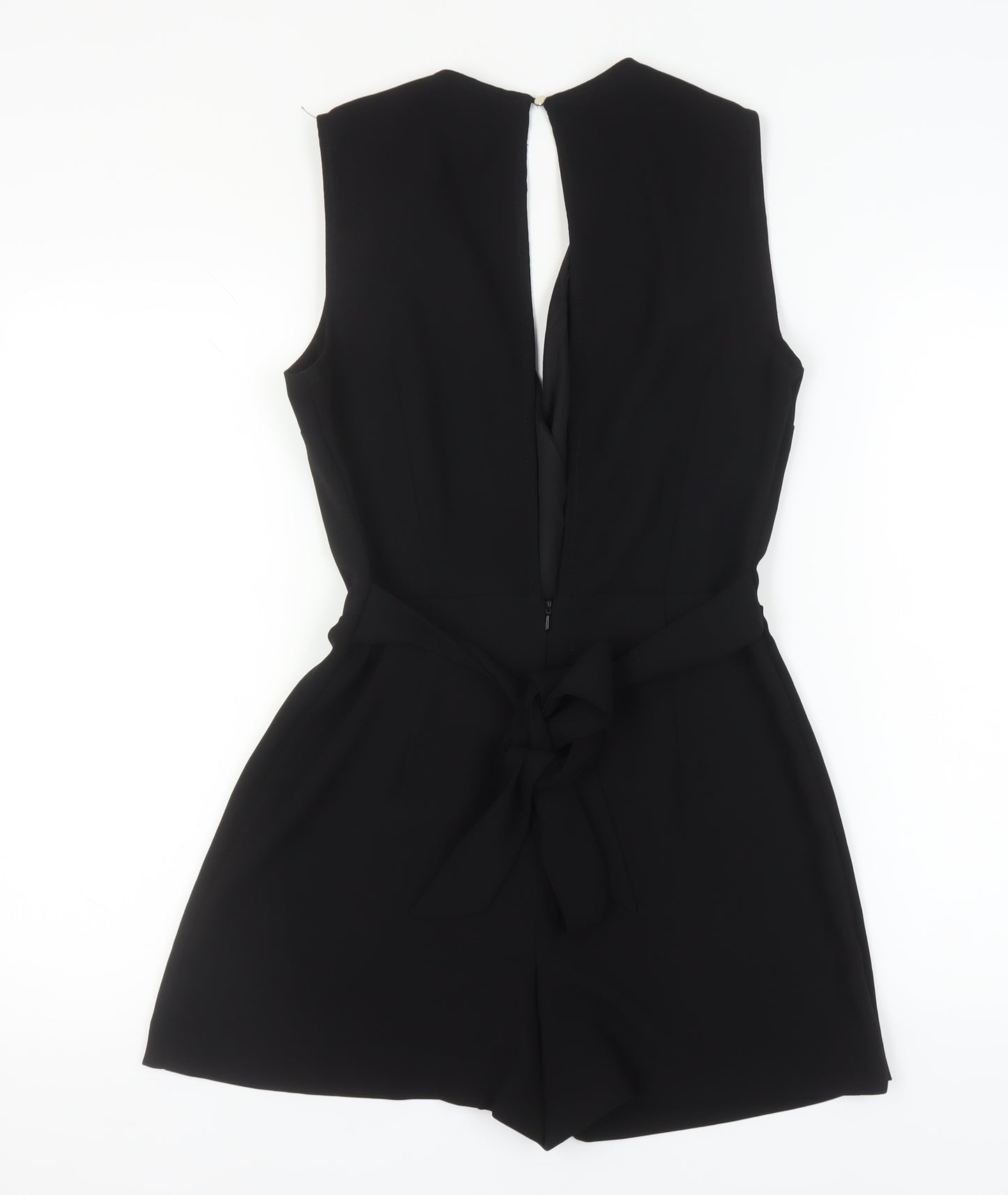 River Island Women's Black Sleeveless Playsuit, Size 8