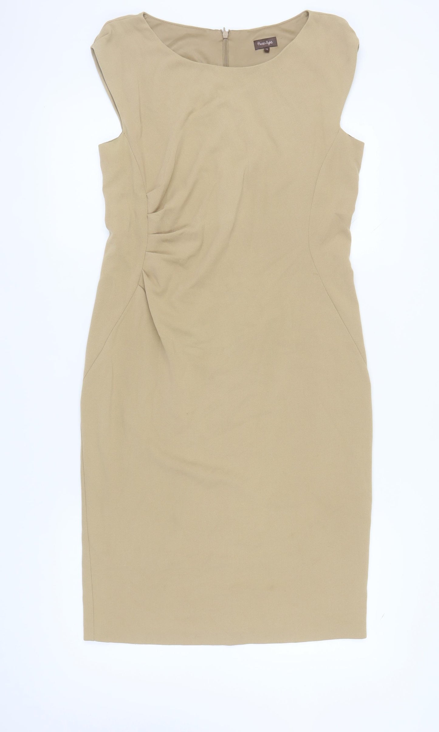 Phase Eight Beige Sheath Dress for Women, Size 14