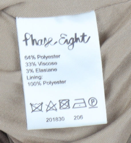 Phase Eight Beige Sheath Dress for Women, Size 14