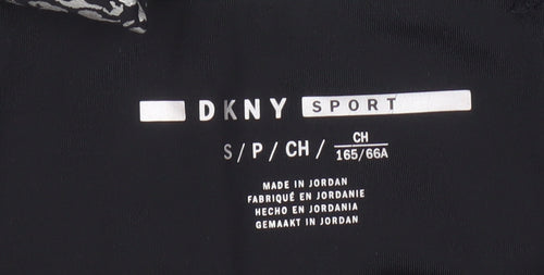 DKNY Women's Black Animal Print Leggings - Gym & Training, S