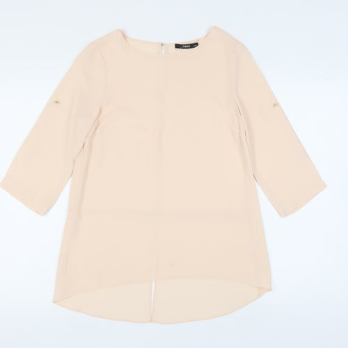 Oasis Women's Beige 3/4 Sleeve Blouse Size 8