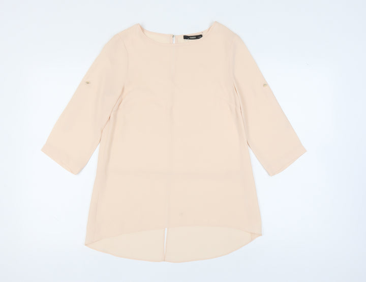 Oasis Women's Beige 3/4 Sleeve Blouse Size 8