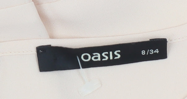 Oasis Women's Beige 3/4 Sleeve Blouse Size 8