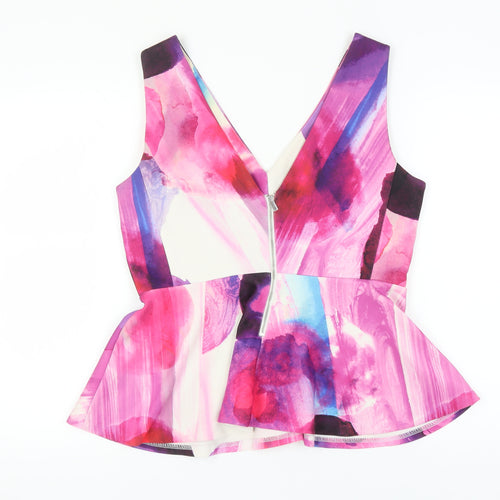H&M Women's Multicoloured V-Neck Tank Top, Size 12