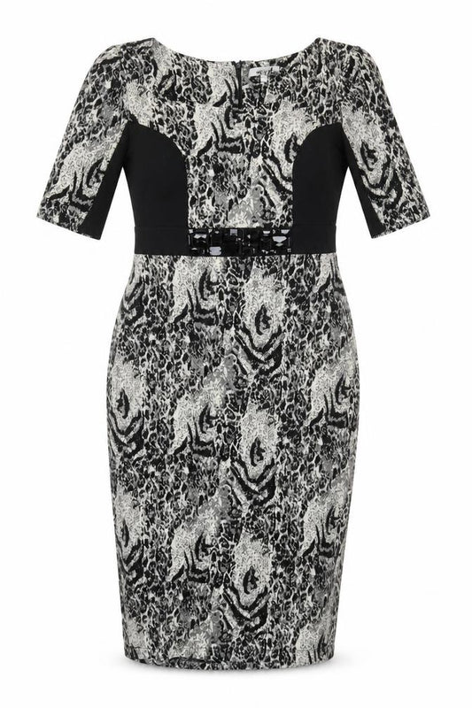 Front view of Marks & Spencer Women's Animal Print Pencil Dress, size 12