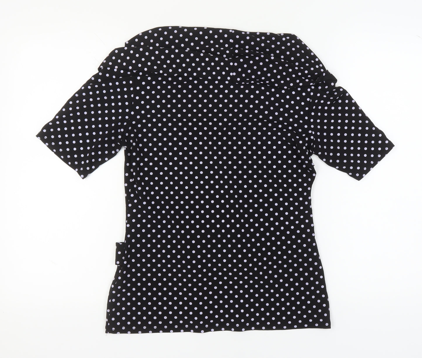 Frank Lyman Women's Polka Dot Blouse, Black, Size 12