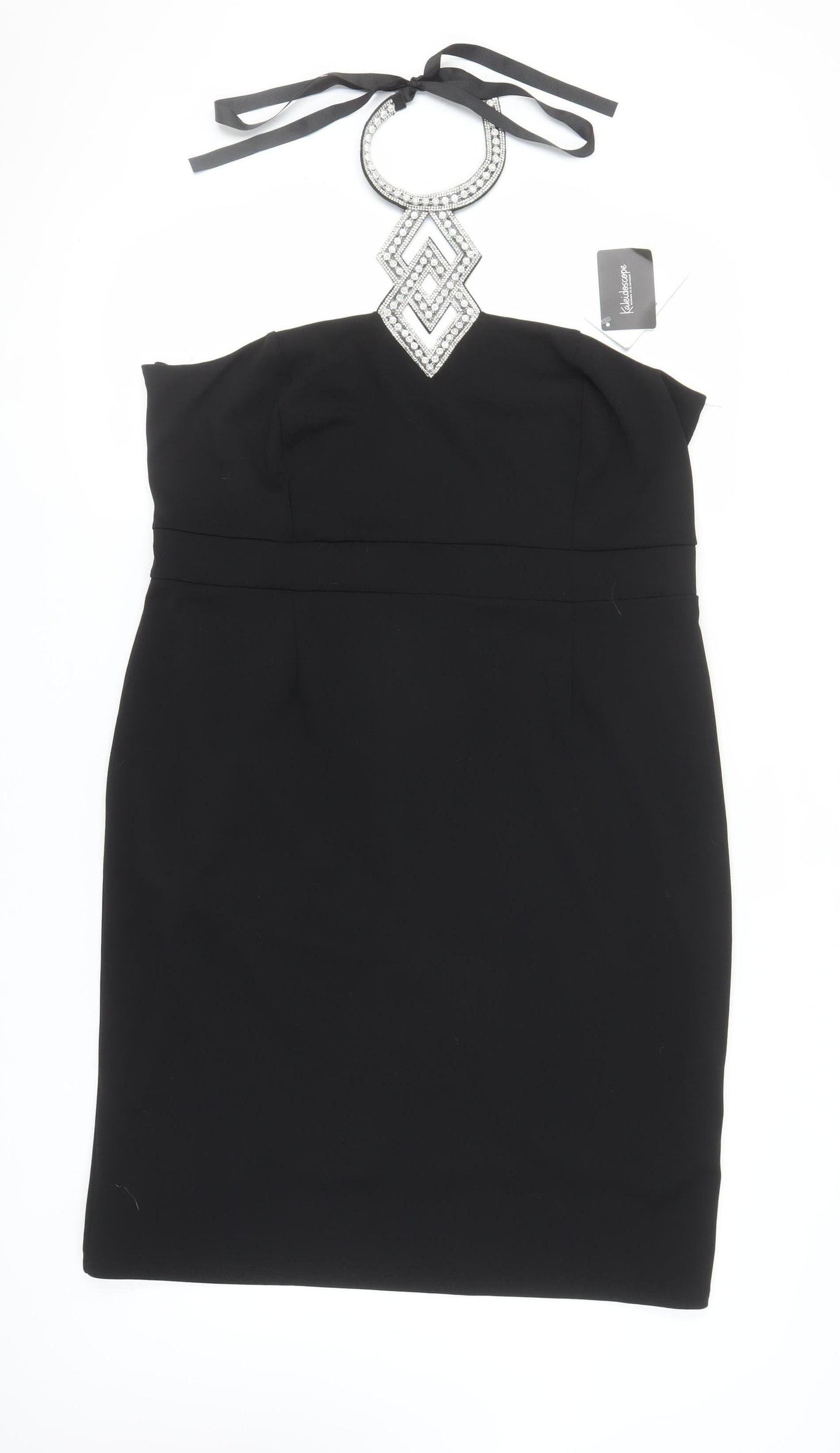 Kaleidoscope Black Womens Strapless Size 20 Dress