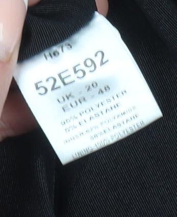 Kaleidoscope Black Womens Strapless Size 20 Dress