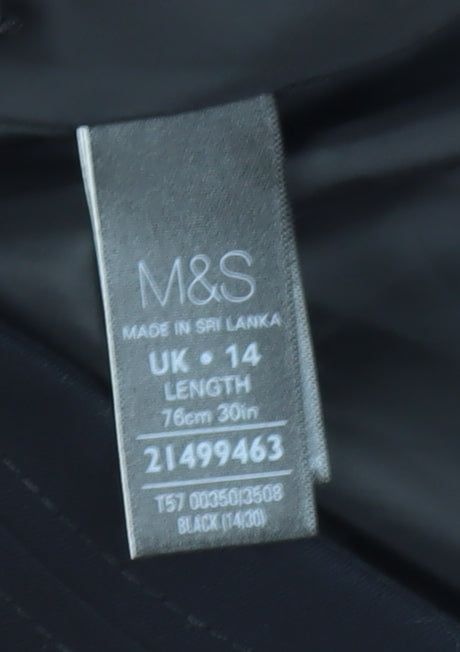 Marks and Spencer Women's Black Midi Skirt Size 14