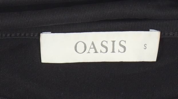 Oasis Women’s Black T-Shirt, Size S, Classic Casual