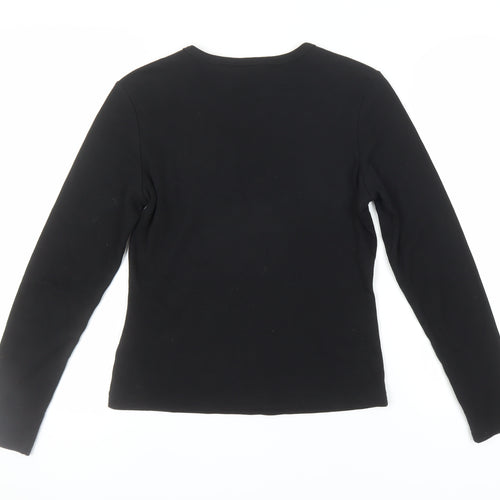 Mexx Women's Black Long Sleeve Basic T-Shirt L