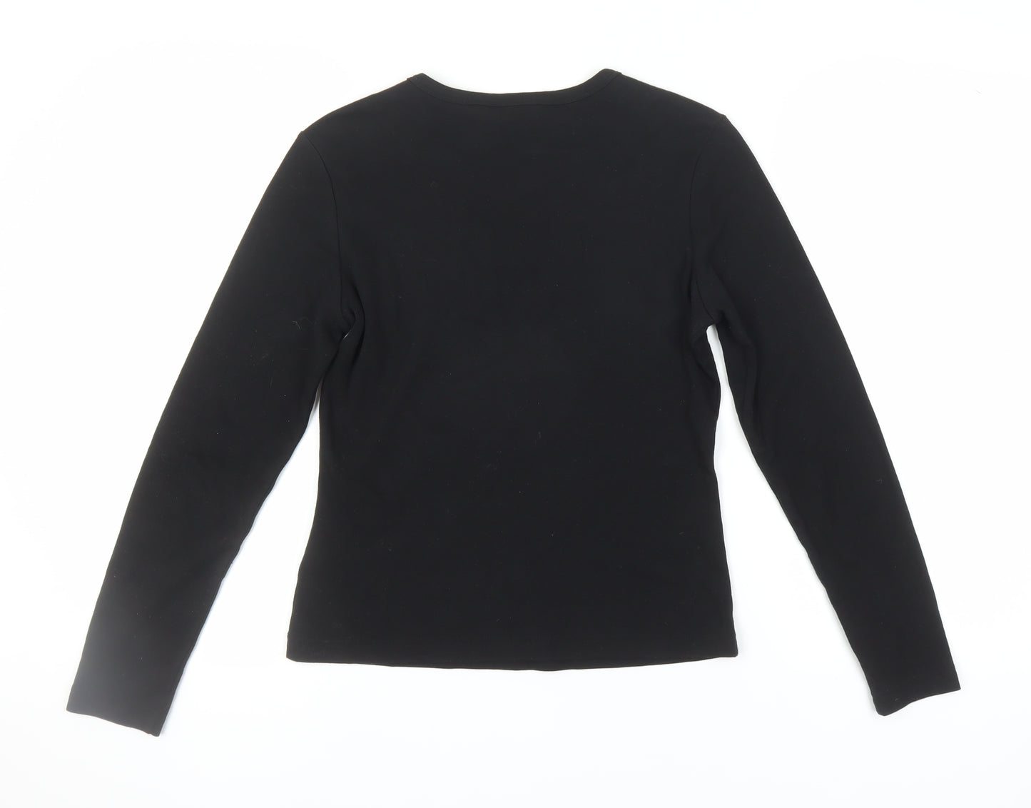 Mexx Women's Black Long Sleeve Basic T-Shirt L