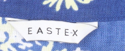 Eastex Women's Blue Floral V-Neck Blouse Size 18