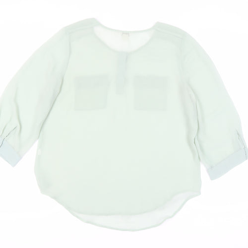 Monsoon Women’s Green Blouse, 3/4 Sleeve, Size 14