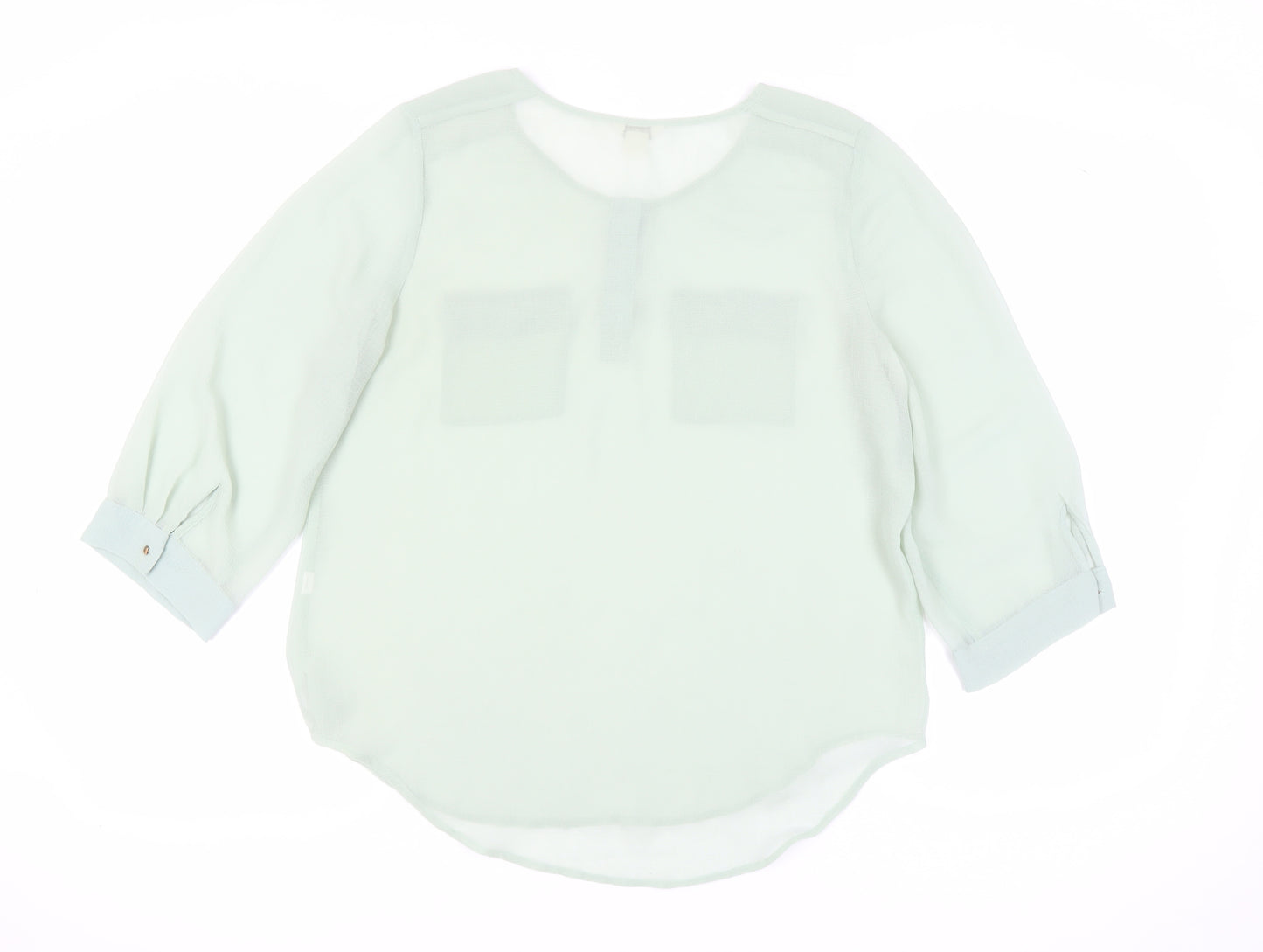 Monsoon Women’s Green Blouse, 3/4 Sleeve, Size 14