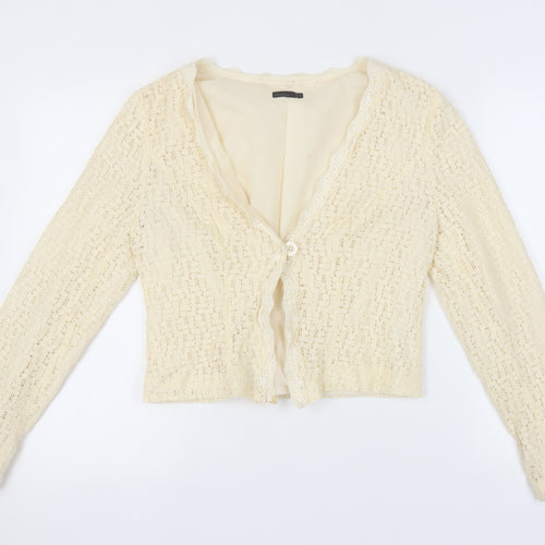 Vero Moda Beige Knit Cardigan, Size 12, Women's Wear