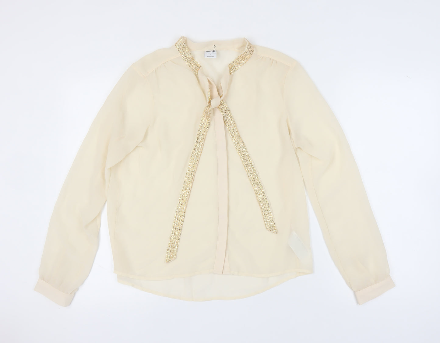 Vero Moda Women's Beige Sequin Blouse Medium