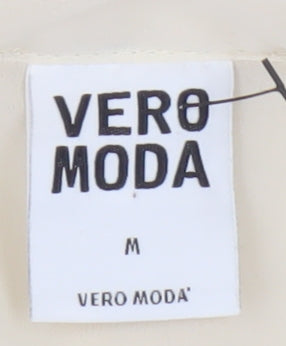 Vero Moda Women's Beige Sequin Blouse Medium