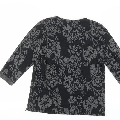 TIGI Women's Black Floral Jumper, Size 10
