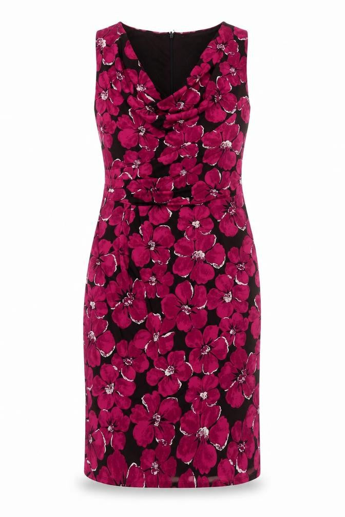 Front view of Phase Eight Women's Multicoloured Floral Sheath Dress, size 14