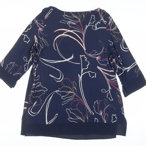 Marks and Spencer Women's Floral Blouse Size 18 Multicoloured