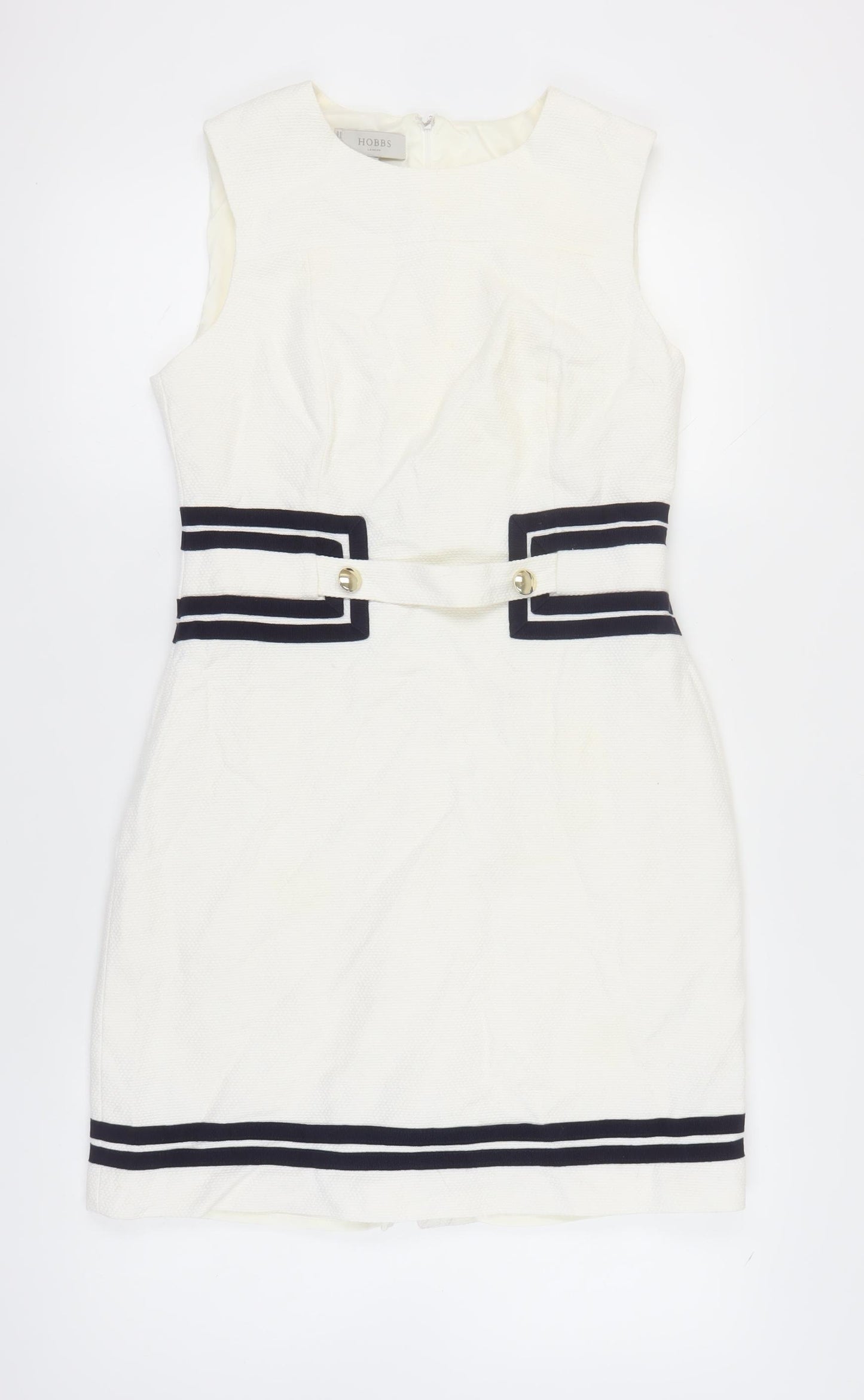 Hobbs Women's White Sheath Dress - Elegant Size 14