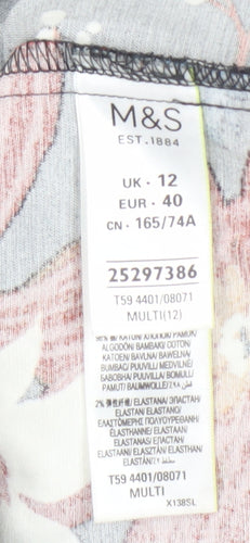 Marks and Spencer Women's Multicoloured Floral Pencil Skirt, Size 12