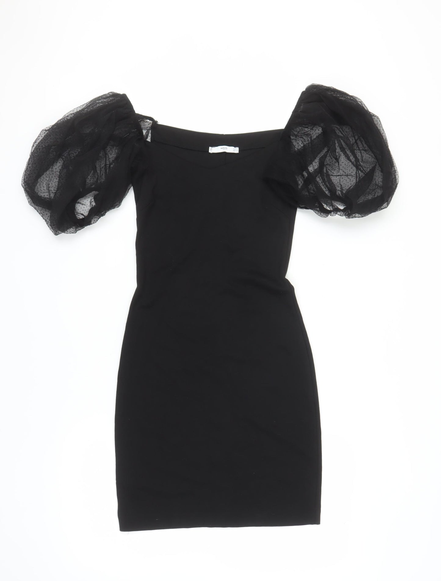 MNG Women's Black Bodycon Dress S Off Shoulder