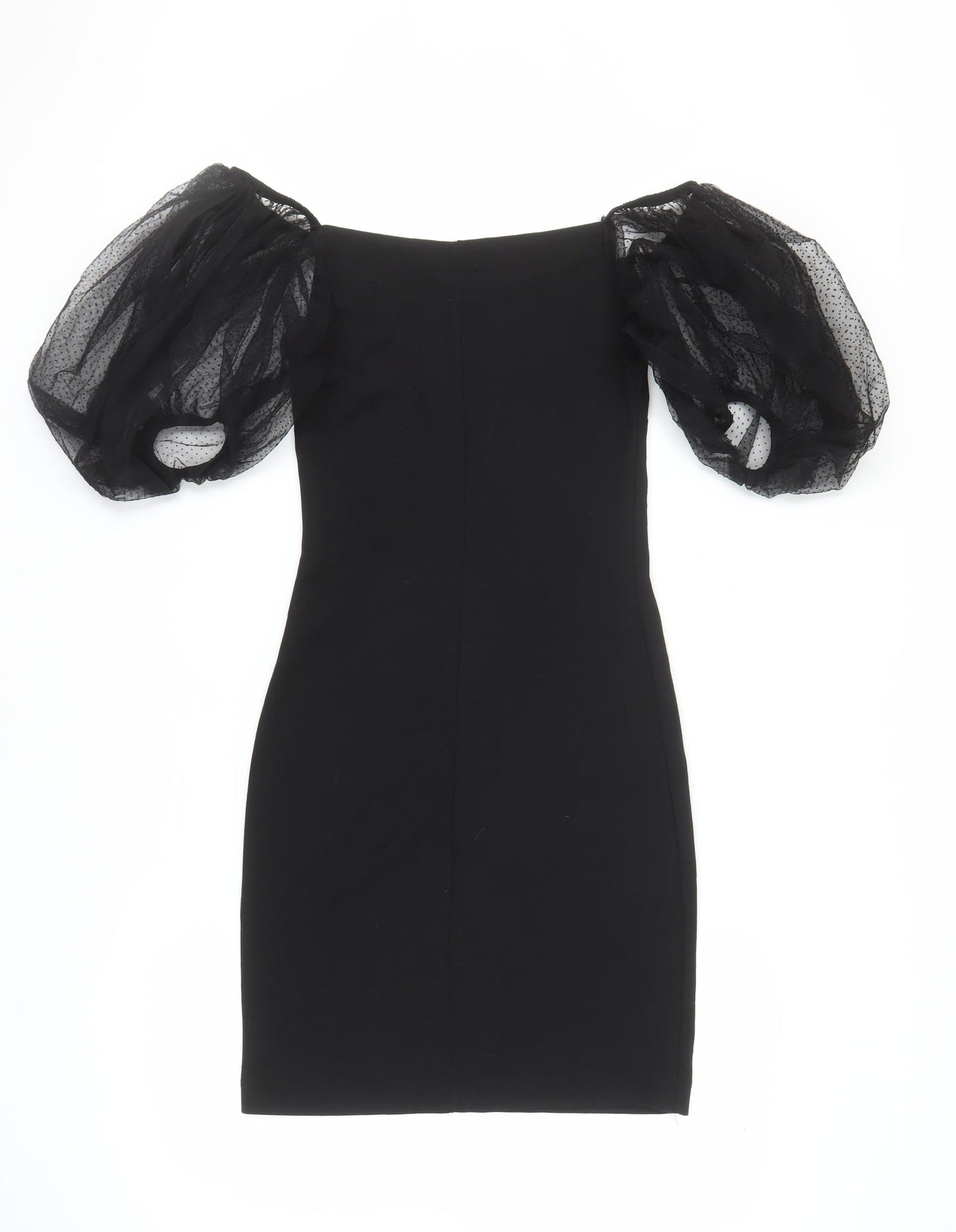 MNG Women's Black Bodycon Dress S Off Shoulder