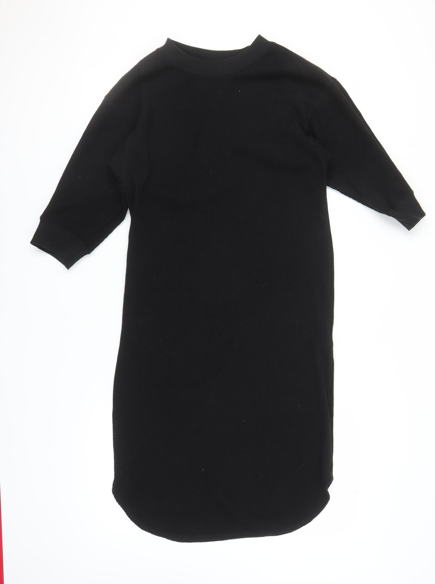 Uniqlo Women's Black Midi Dress S Casual Knit