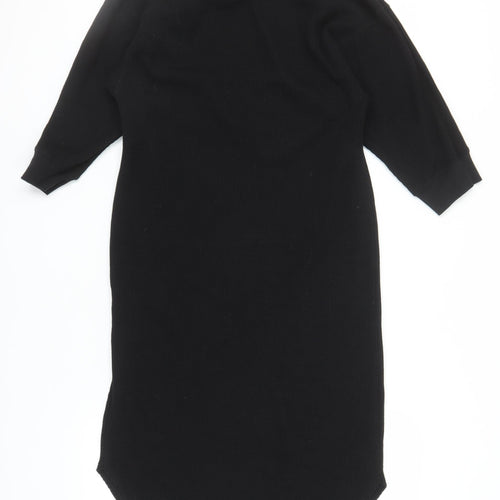 Uniqlo Women's Black Midi Dress S Casual Knit