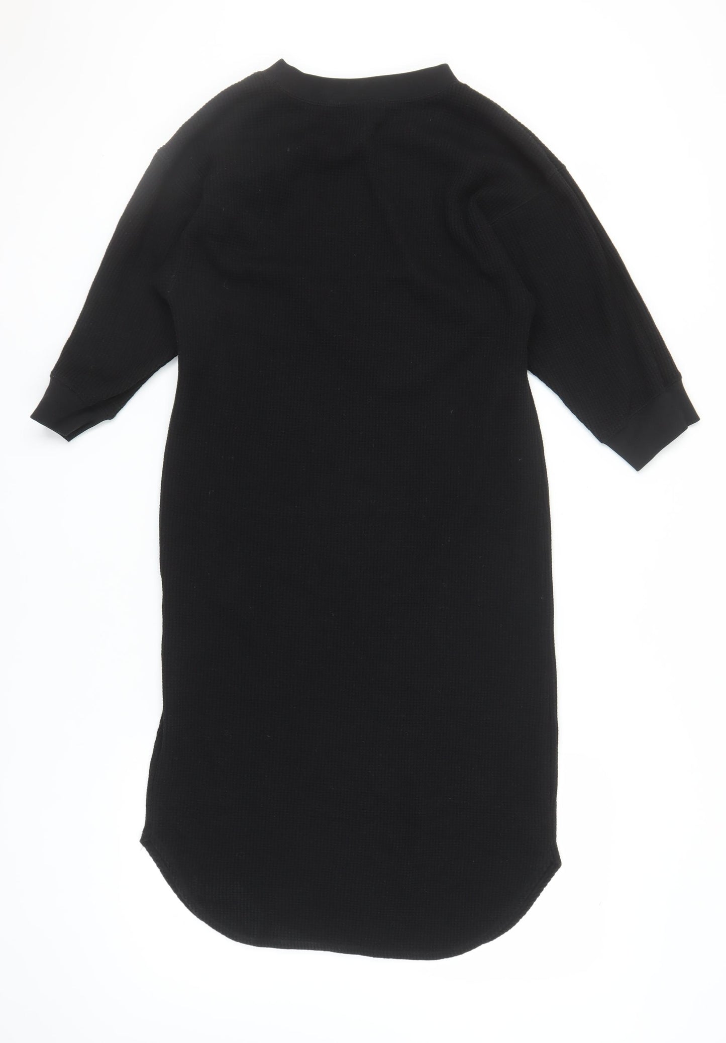 Uniqlo Women's Black Midi Dress S Casual Knit