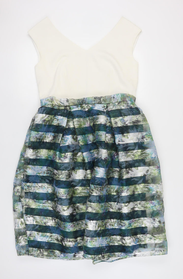 Closet London Women's Multicoloured Fit & Flare Dress Size 16