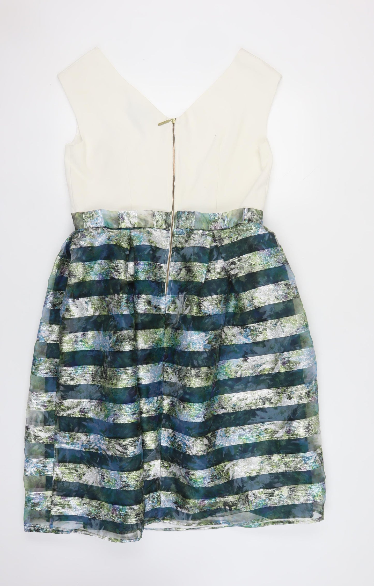 Closet London Women's Multicoloured Fit & Flare Dress Size 16