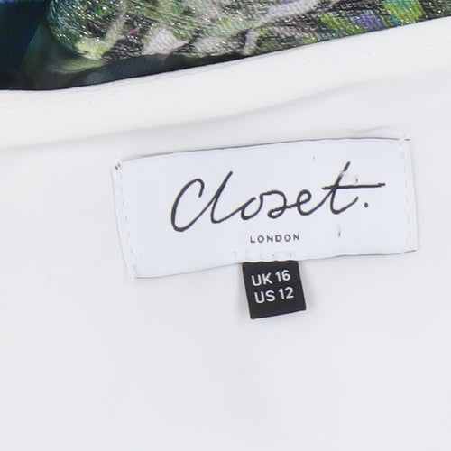 Closet London Women's Multicoloured Fit & Flare Dress Size 16