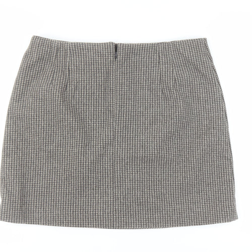 Next Women's Grey Herringbone Pencil Skirt Size 16 Tall