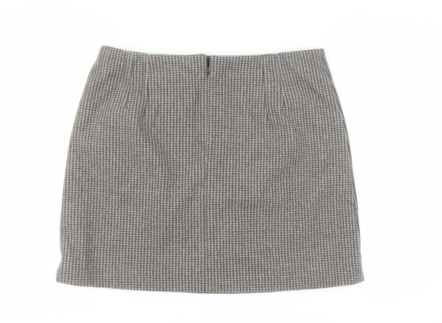 Next Women's Grey Herringbone Pencil Skirt Size 16 Tall