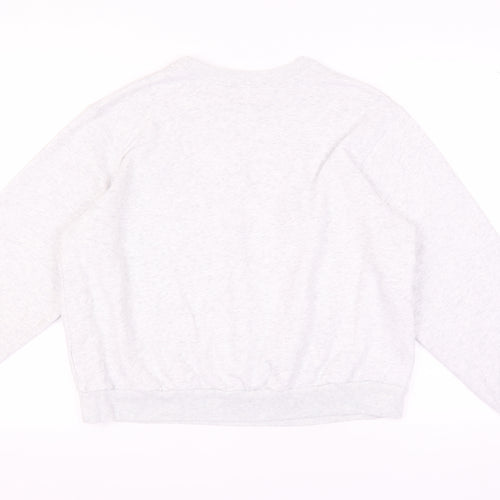 Hollister Grey Unisex Sweatshirt M Logo Pullover