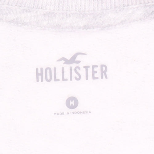 Hollister Grey Unisex Sweatshirt M Logo Pullover