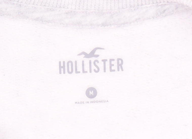 Hollister Grey Unisex Sweatshirt M Logo Pullover