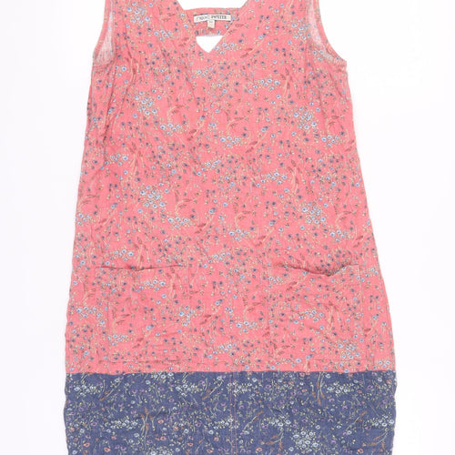Next Petite Women's Multicoloured Floral Shift Dress Size 8