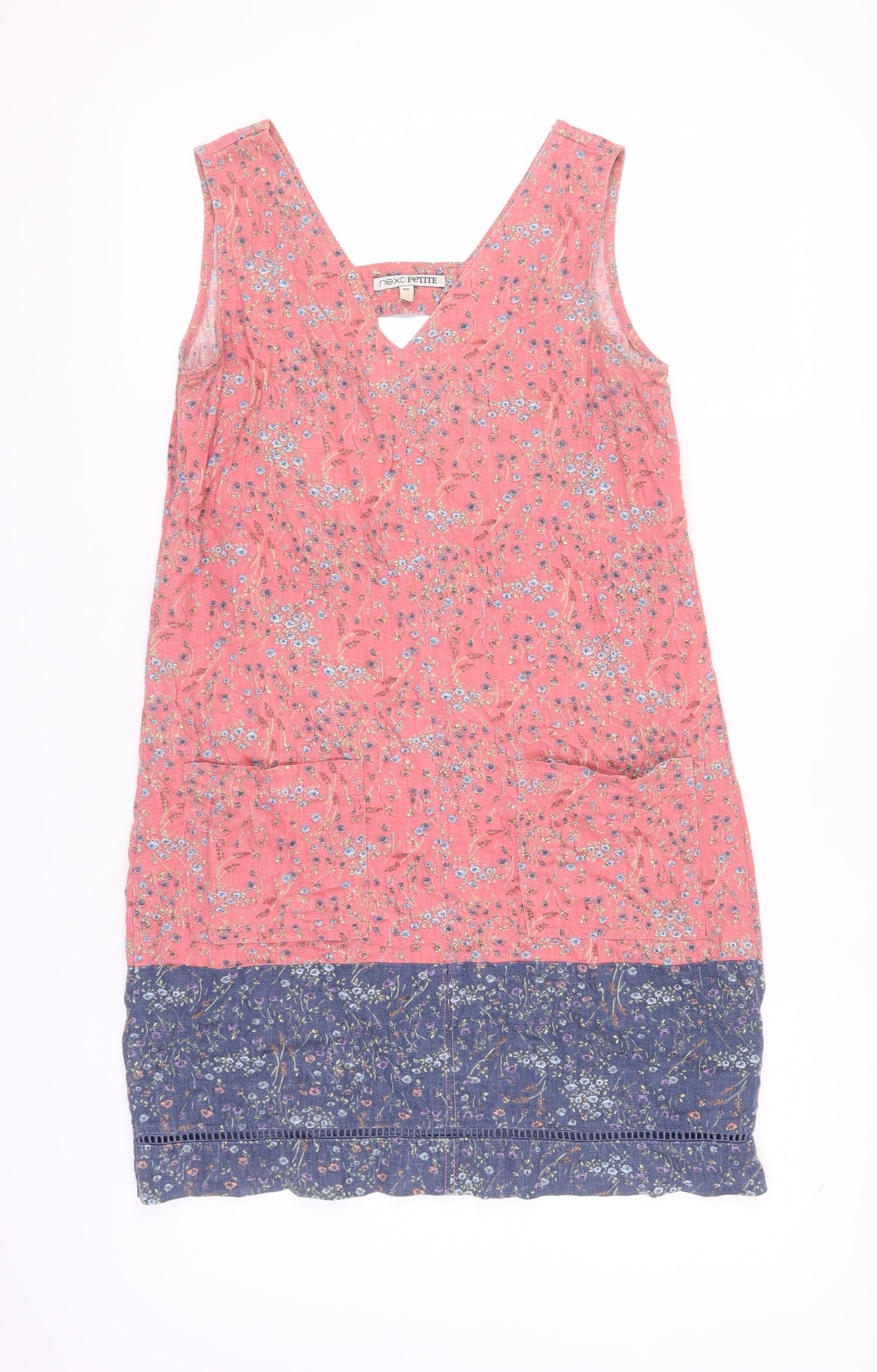 Next Petite Women's Multicoloured Floral Shift Dress Size 8