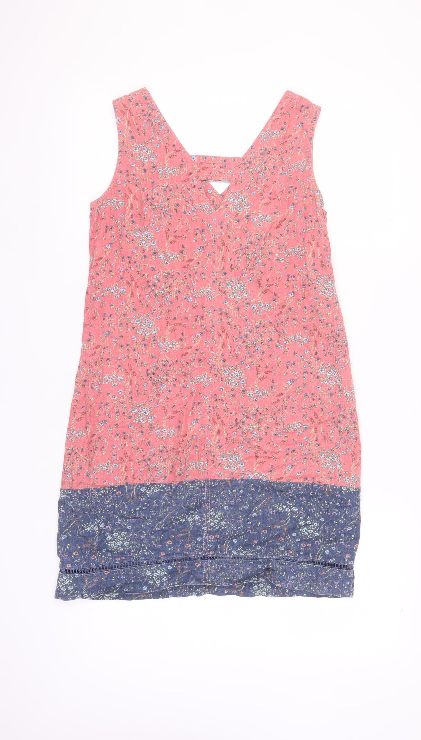 Next Petite Women's Multicoloured Floral Shift Dress Size 8