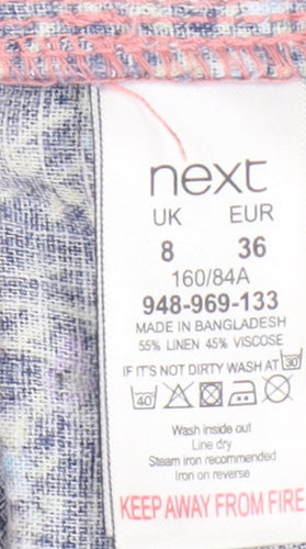 Next Petite Women's Multicoloured Floral Shift Dress Size 8