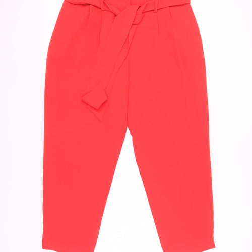 Boden Women's Red Paperbag Trousers 10 Plus