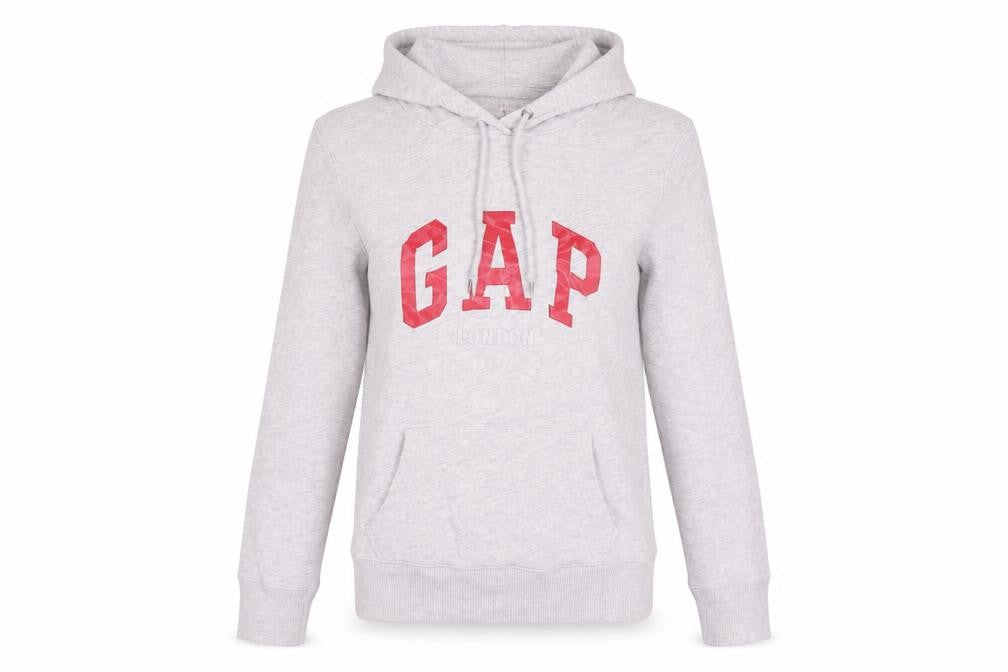 GAP Women's Grey Logo Hoodie, Size S, Casual Wear