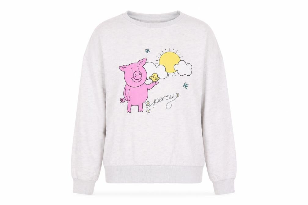 Marks and Spencer Girls' Grey Animal Print Sweatshirt, Size 10Y