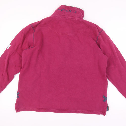 Lazy Jacks Unisex Red Henley Sweatshirt M